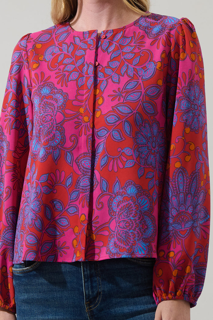 Darret Floral Marwa Long Sleeve Blouse
