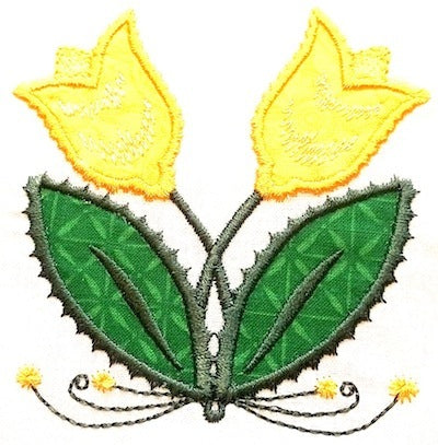 Deco Tulips Applique [4x4] 11105 Machine Embroidery Designs