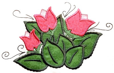 Deco Tulips Applique [4x4] 11105 Machine Embroidery Designs
