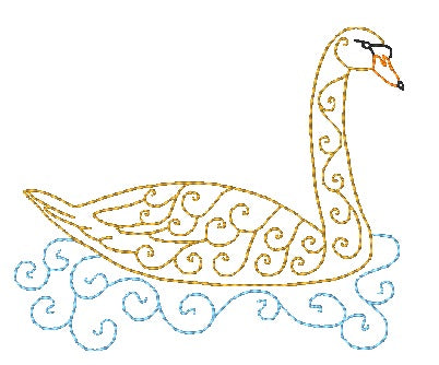 Delicate Swans 11187 Machine Embroidery Designs