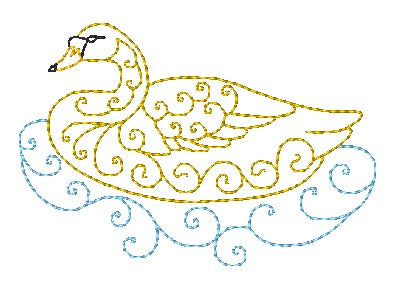 Delicate Swans 11187 Machine Embroidery Designs