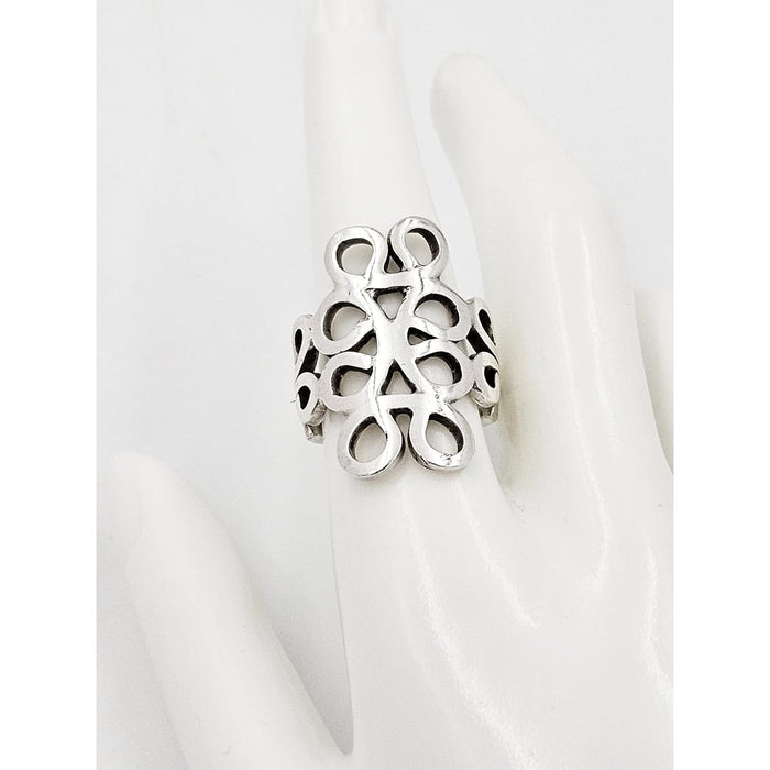 Taxco Jewelry Designer Taxco Sterling Unisex Ring Eagle 3 Stamped Signed 1960s
