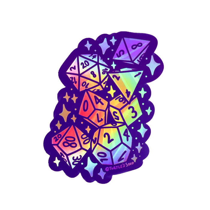 Dice Holographic Sticker
