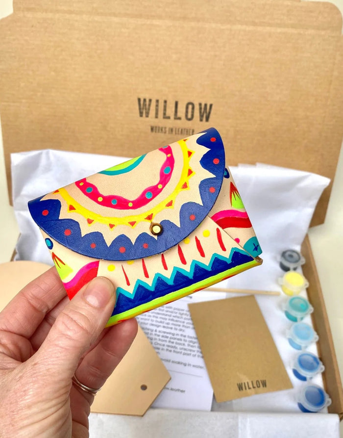 DIY Hand Paint Your Own Leather Purse Kit
