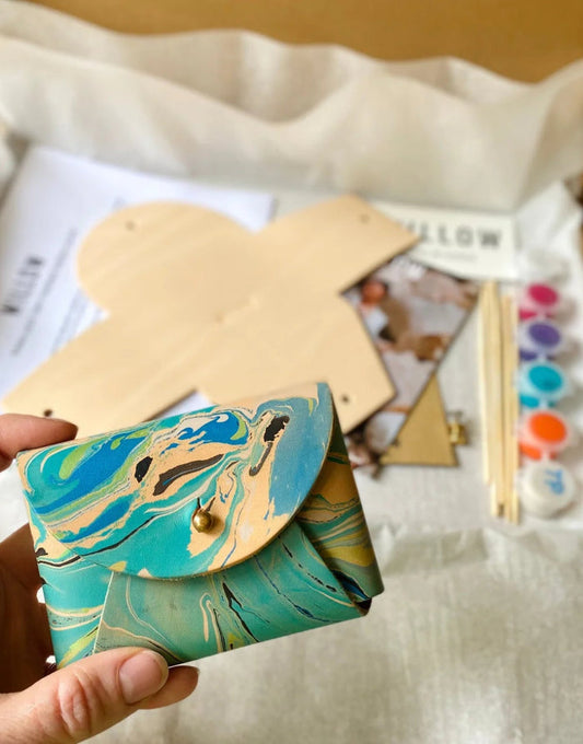 DIY Marble Your Own Leather Purse Kit