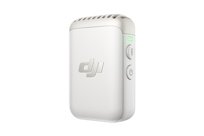 DJI Mic 2 Transmitter/Recorder with Built-In Microphone (Platinum White) – Image 1 | DroneNerds