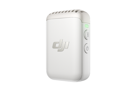 DJI Mic 2 Transmitter/Recorder with Built-In Microphone (Platinum White) – Image 1 | DroneNerds