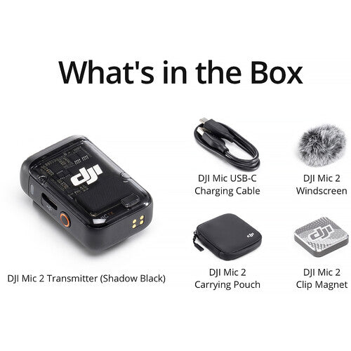DJI Mic 2 Transmitter/Recorder with Built-In Microphone (Shadow Black) – Image 5 | DroneNerds