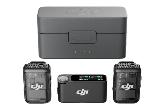 DJI Mic 2 Wireless Microphone System/Recorder for Camera & Smartphone (2TX + 1RX + Charging Case) – Image 1 | DroneNerds