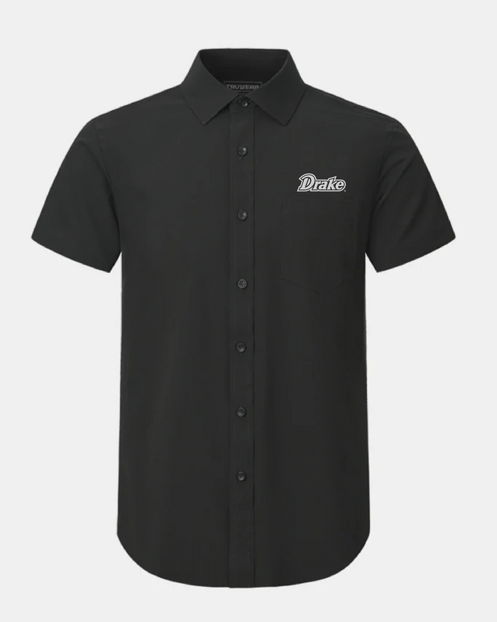 Drake Phenom Classic Black Short Sleeve Dress Shirt