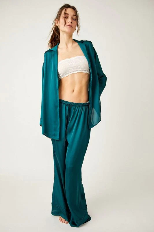 Dreamy Days Solid PJ Set - Forest Pool