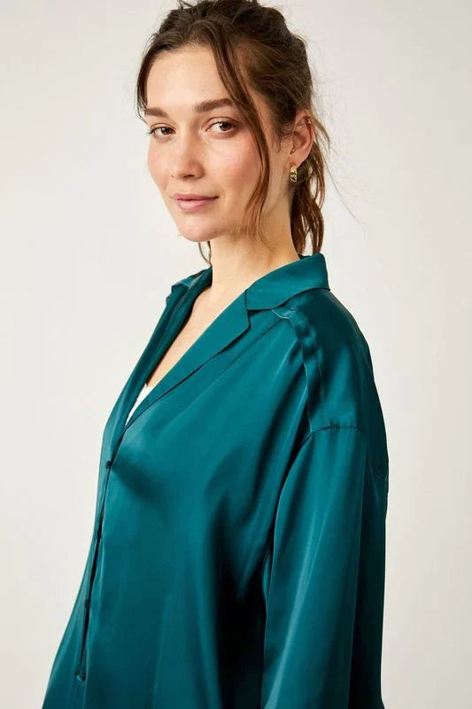 Dreamy Days Solid PJ Set - Forest Pool