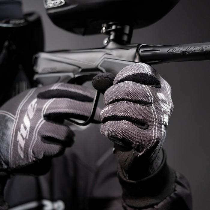 DYE FLX Glove paintball glove – top-down detail view
