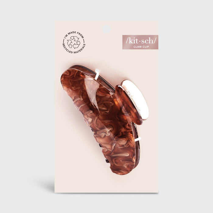 Eco-Friendly Marble Claw Clip - Brunette