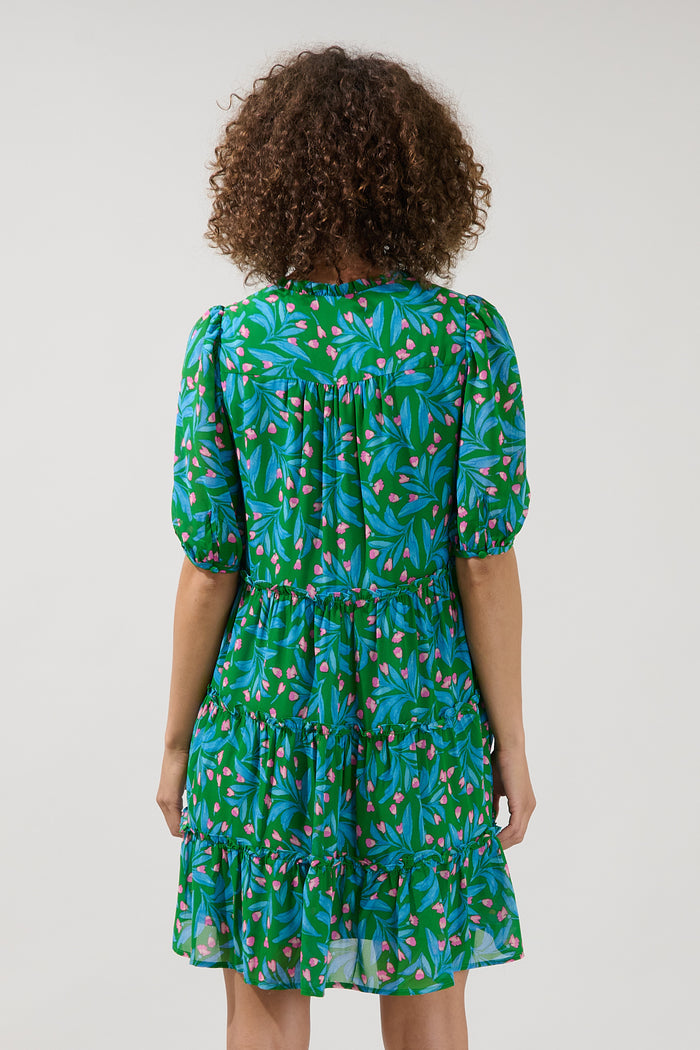 Edela Tiered Mini Dress Divina Floral