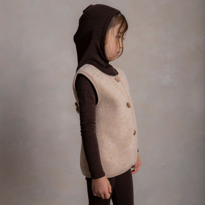 Eider Baby & Kids Vest - Merino Wool Fleece - Sandstorm