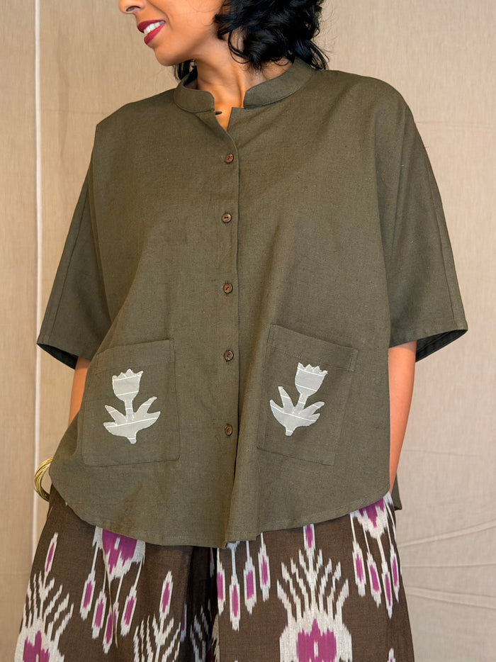 Elements Terra Applique Shirt - Olive