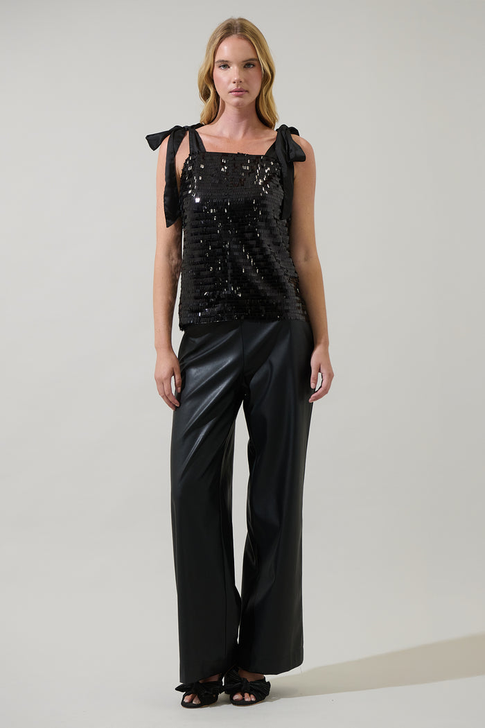 Eliora Sequin Tie Top