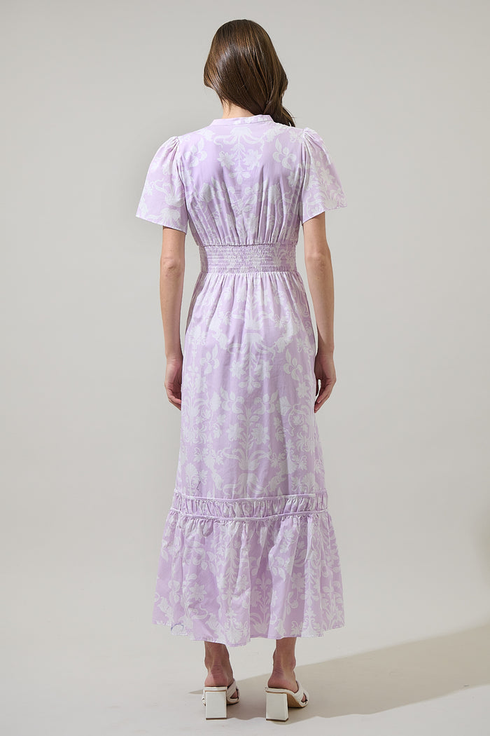 Emme Floral Demie Smocked Maxi Dress
