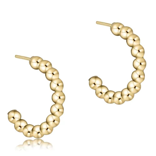 Enewton - Beaded Classic Post Hoop - 1 in 3mm gold - Findlay Rowe Designs