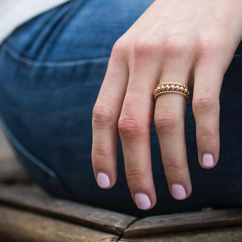 Enewton - Classic Gold 3mm Bead Ring  - Size 8 - Findlay Rowe Designs