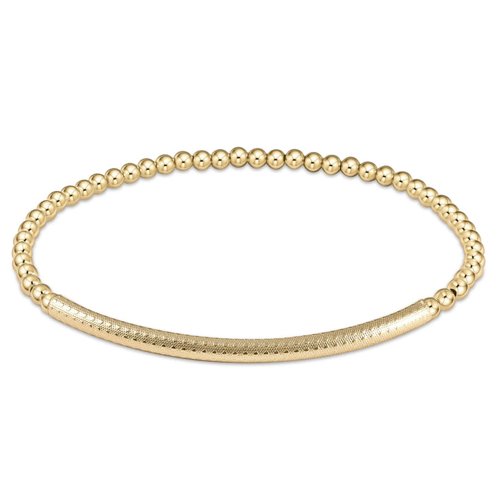 Enewton Extends - bliss bar textured 3mm bead bracelet - gold - Findlay Rowe Designs