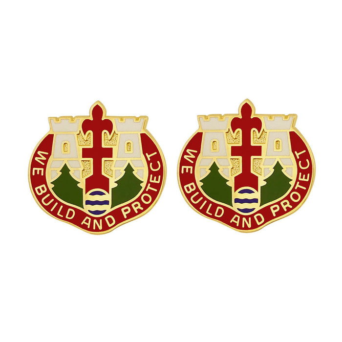 Engineer Brigade, 38th Infantry Division Unit Crest (We Build and Protect) Army Unit Crests