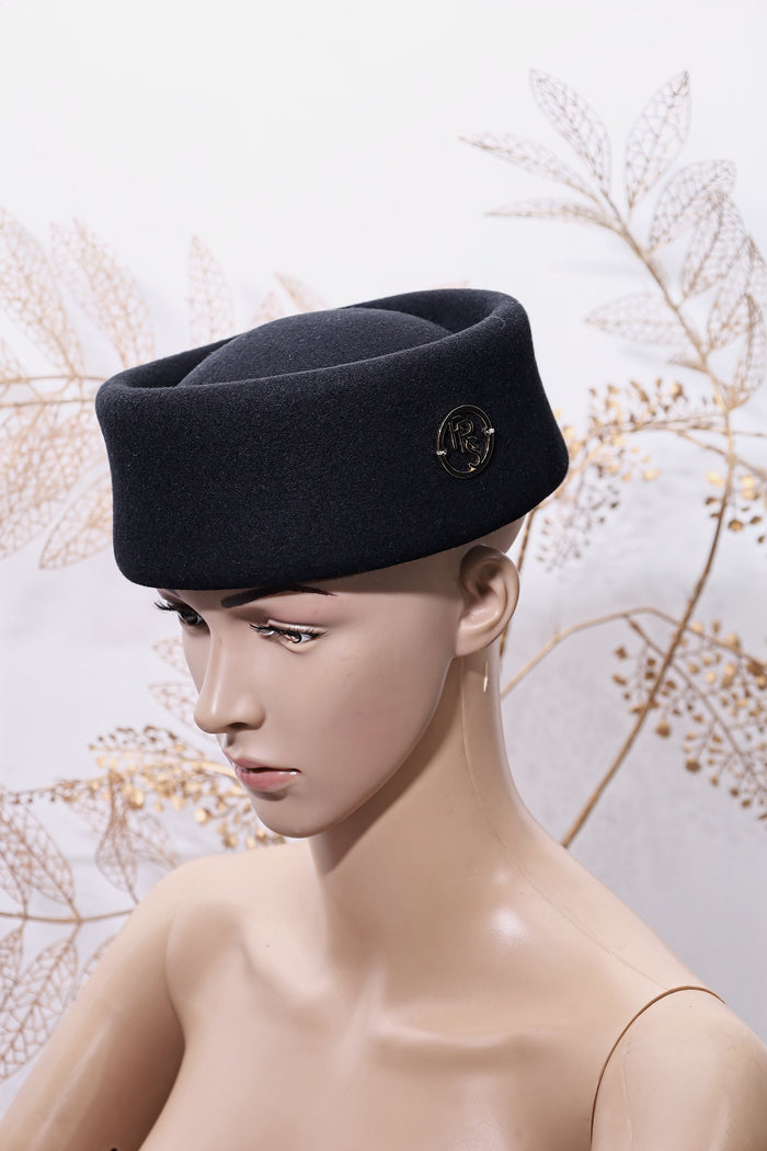 Fabrosanz: Black Fabrosanz Pillbox Hats