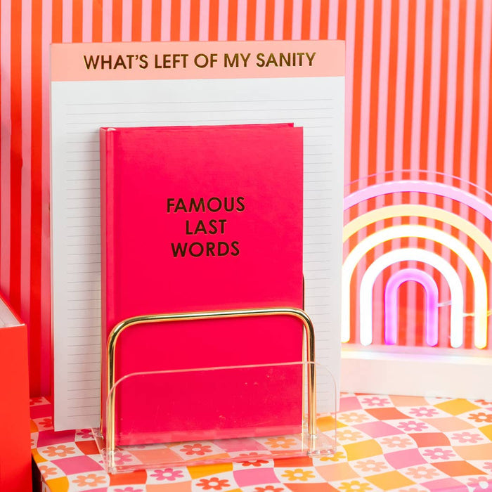 Famous Last Words Hardcover Journal