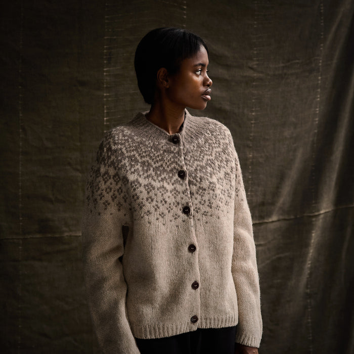Fauna Women's Cardigan - Lambswool - Mallow