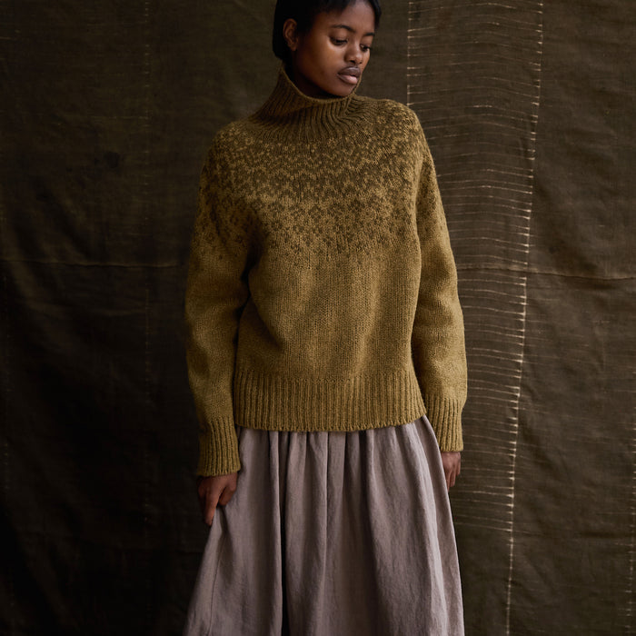 Fauna Women's Rollneck - Lambswool - Asparagus
