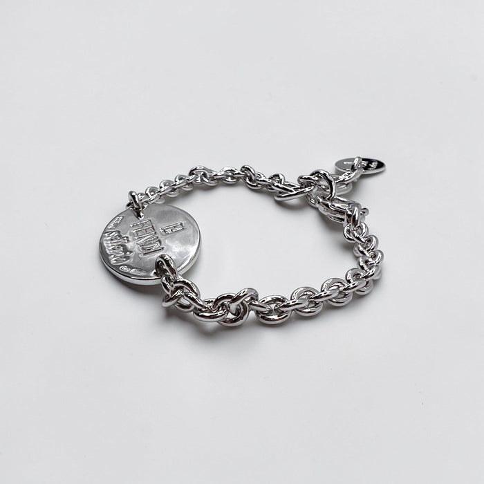 FENDI セレリア selleria シルバー チェーン ブレスレット 925 STERLING オーバル ロゴ プレート