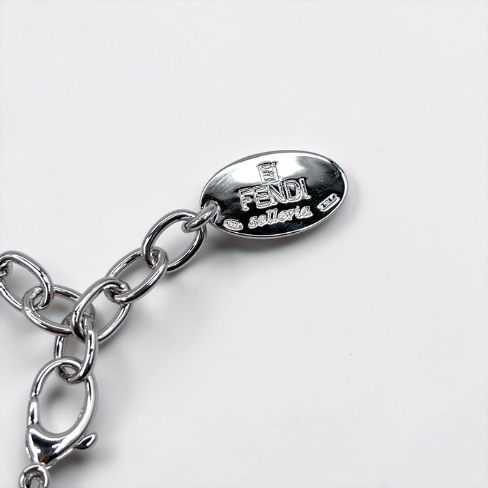 FENDI セレリア selleria シルバー チェーン ブレスレット 925 STERLING オーバル ロゴ プレート