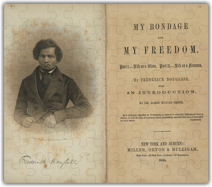 Frederick Douglass portrait 72 piece jigsaw puzzle, printed and cut in USA