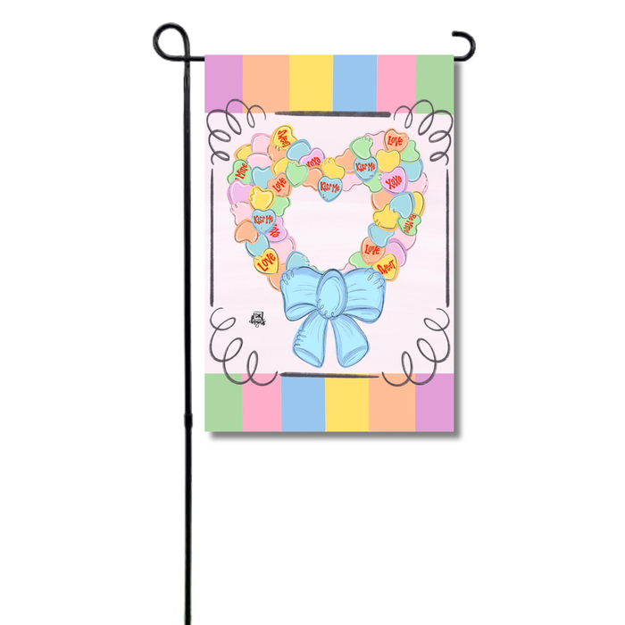 Flag Conversation Heart Glam