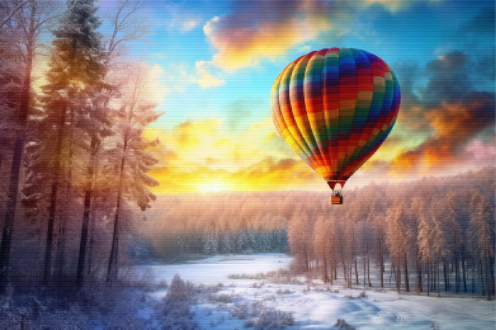 Floating Above The Snowy Forest