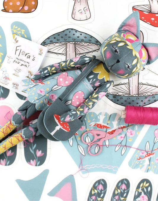 Flora the Forager and Mushroom Book Sewing Kit, Miss Ella