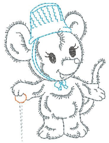 Fluffy Sewing Mice Helper [4x4] 11324 Machine Embroidery Designs