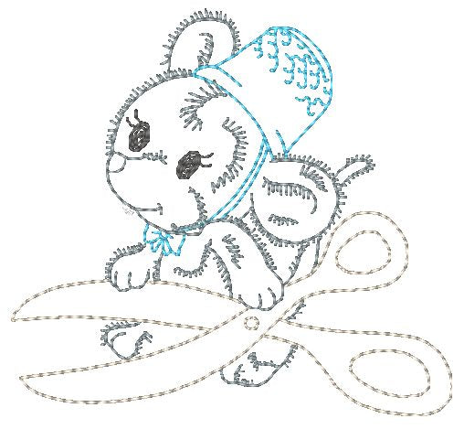 Fluffy Sewing Mice Helper [4x4] 11324 Machine Embroidery Designs