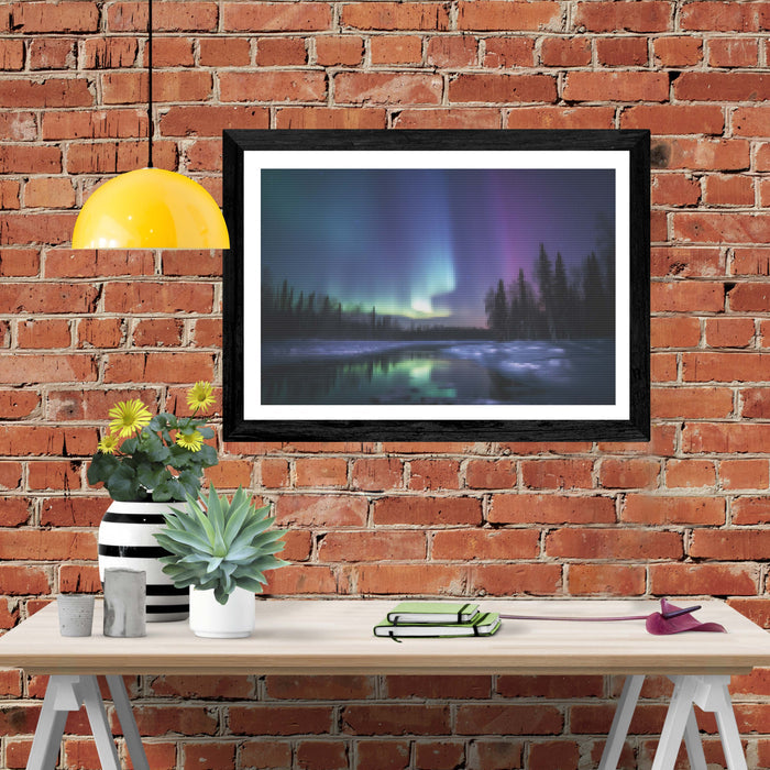 Forzen Lake Aurora