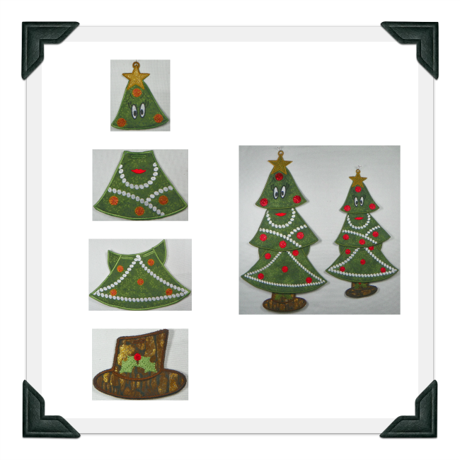 Freestanding Applique Christmas Tree Projects for  [5x7] or  [6x10] # 10418