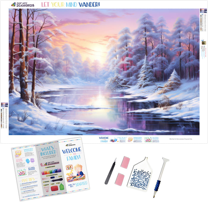 Frosty Morning Lavender Stream