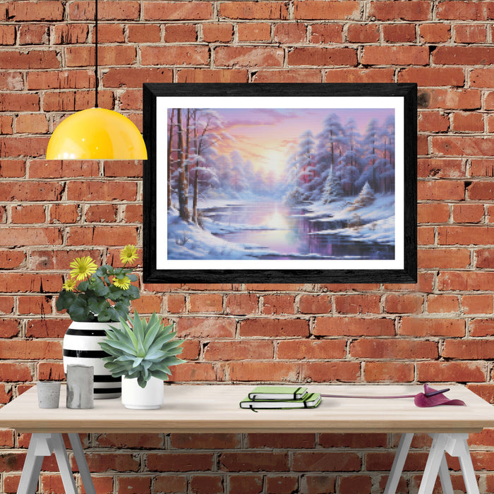 Frosty Morning Lavender Stream