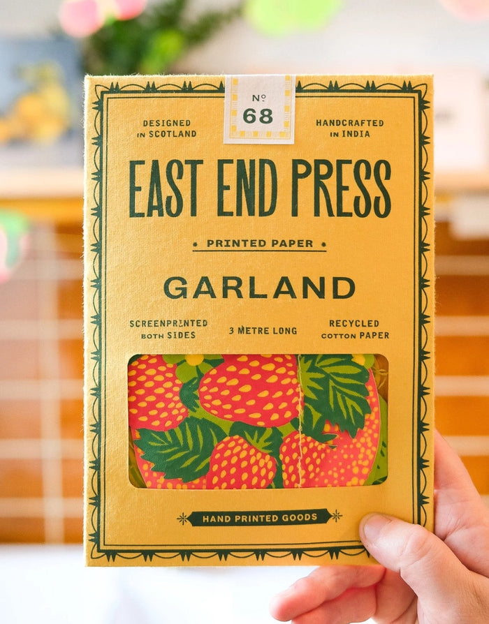 Fruit Hand Printed Paper Garland No 67, East End Press