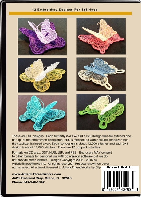 FSL 3D Butterflies [4"x4" Hoop] # 10243