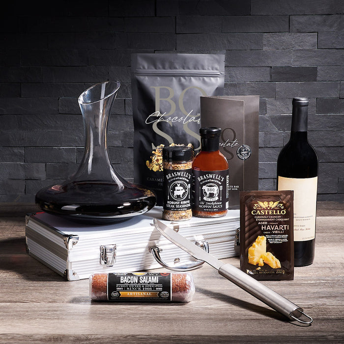 Full Grilling & Wine Gift Set, wine gift, grilling gift, wine, grilling, bbq, bbq gift, barbecue, barbecue gift, summer gift