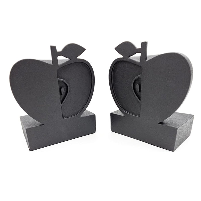 Jonathan Adler Bookends Fully Restored Jonathan Adler Happy Chic Apple Bookends in Textured Black