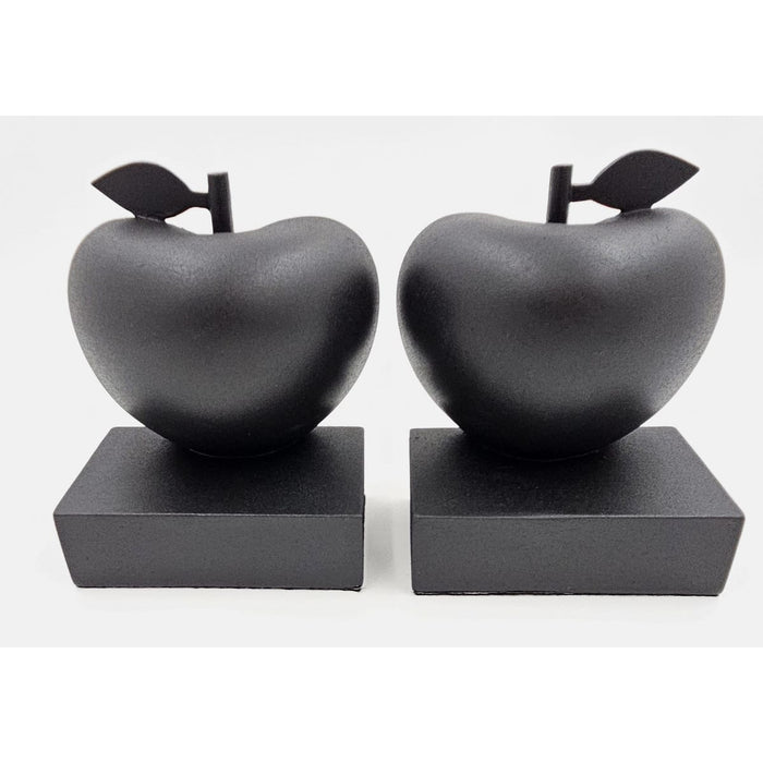 Jonathan Adler Bookends Fully Restored Jonathan Adler Happy Chic Apple Bookends in Textured Black