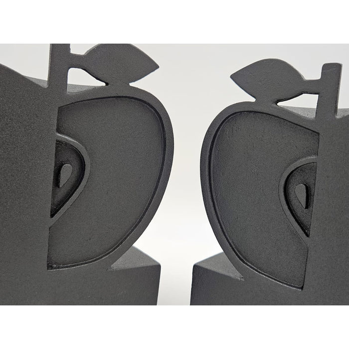 Jonathan Adler Bookends Fully Restored Jonathan Adler Happy Chic Apple Bookends in Textured Black