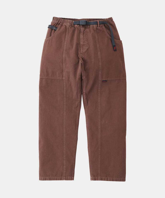 Tobacco Gramicci Gadget Pant with a belt against a light-tone background.